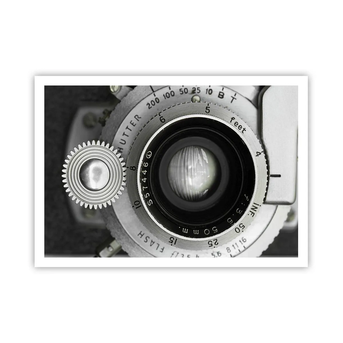 Poster - L'obiettivo di una vecchia macchina fotografica - 100x70cm - Racconto su Hollywood - Decorazione murale moderna per soggiorno e camera da letto ARTTOR