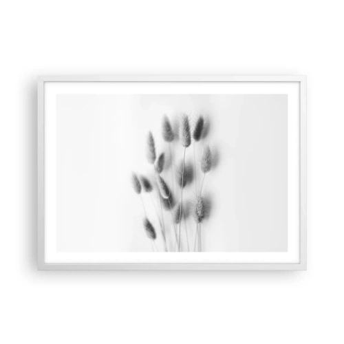 Poster in cornice bianca - Erba soffice - 70x50 cm