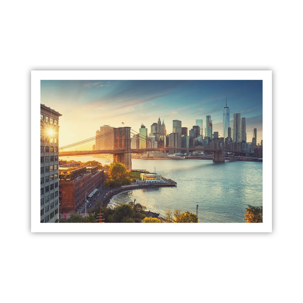 Poster - L'alba nella grande città - 91x61 cm