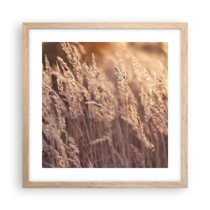 Poster in cornice rovere chiaro - Pronti a salutare l'autunno - 40x40 cm