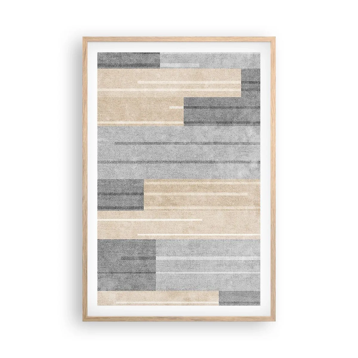 Poster in cornice rovere chiaro - Composizione: rigare dritto - 61x91 cm