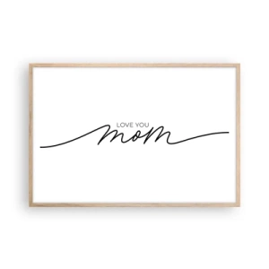 Poster in cornice rovere chiaro - Grande commozione - 91x61 cm