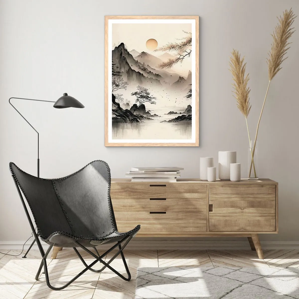Poster in cornice rovere chiaro - Il fascino irripetibile dell'oriente - 50x70 cm