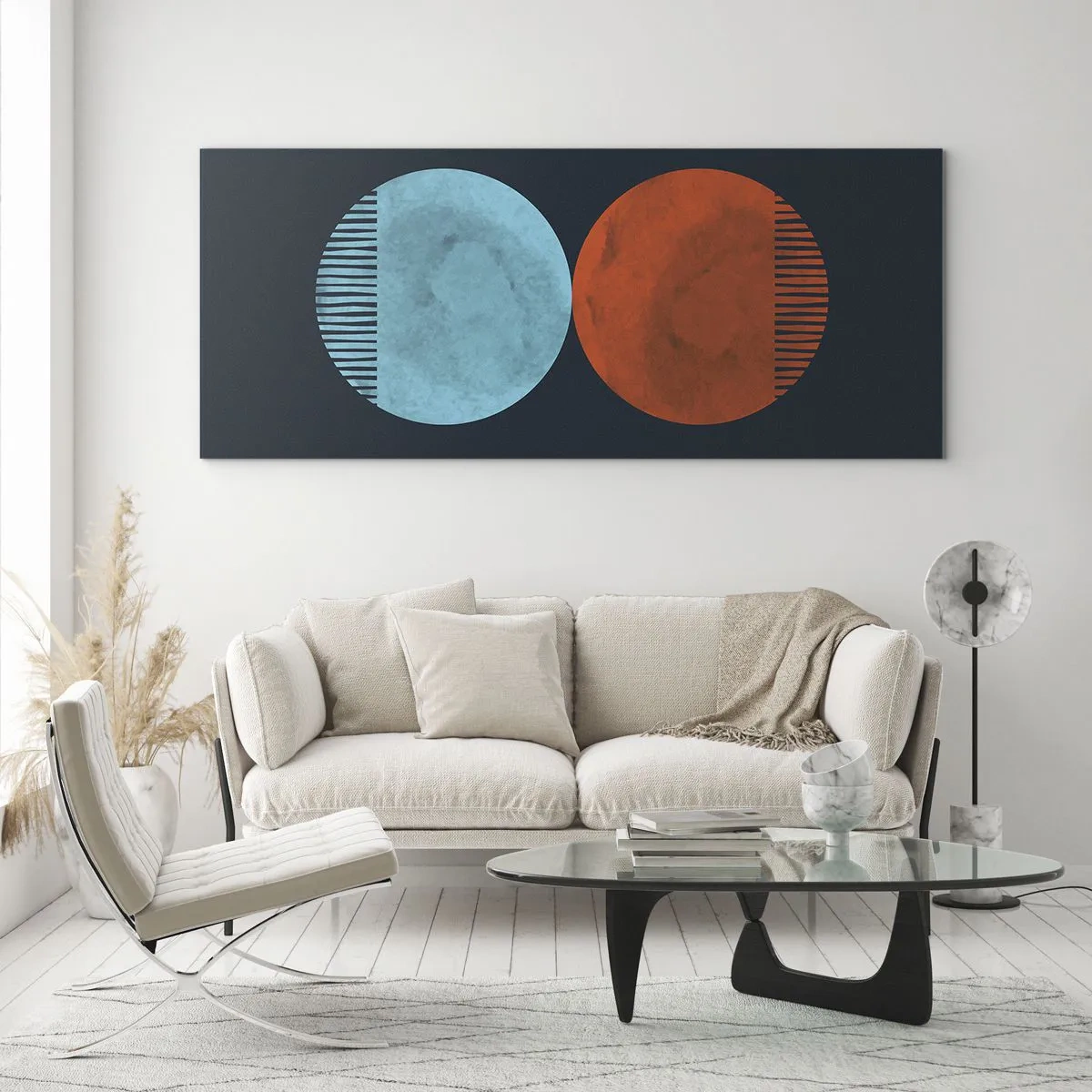 Quadro su vetro - Solo geometria? - 100x40 cm