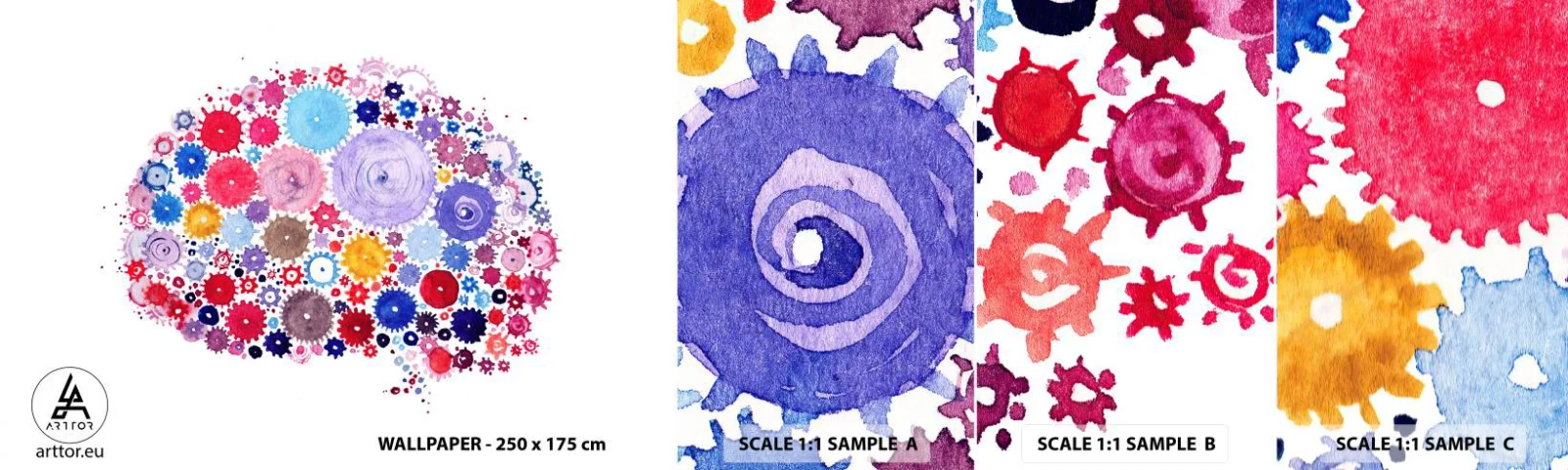 Campione Di Fotomurale Standard Eco - La più perfetta macchina della natura - Astrazione, Cervello, Grafica - 100x30 cm