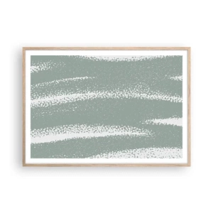 Poster in cornice rovere chiaro - Astrazione in clima invernale - 100x70 cm