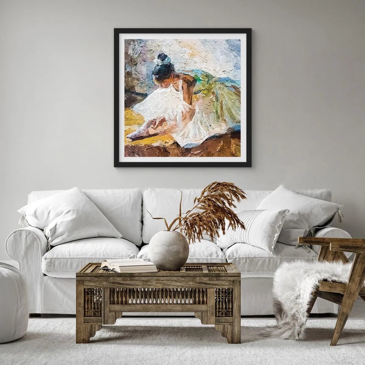 Poster in cornice nera - Dal quadro di Degas - 40x40 cm