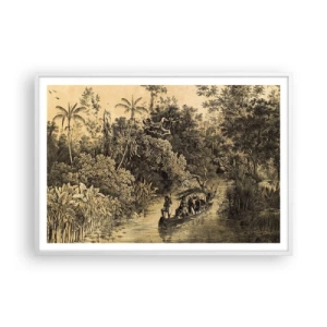 Poster in cornice bianca - Viaggio alla fonte - 100x70 cm