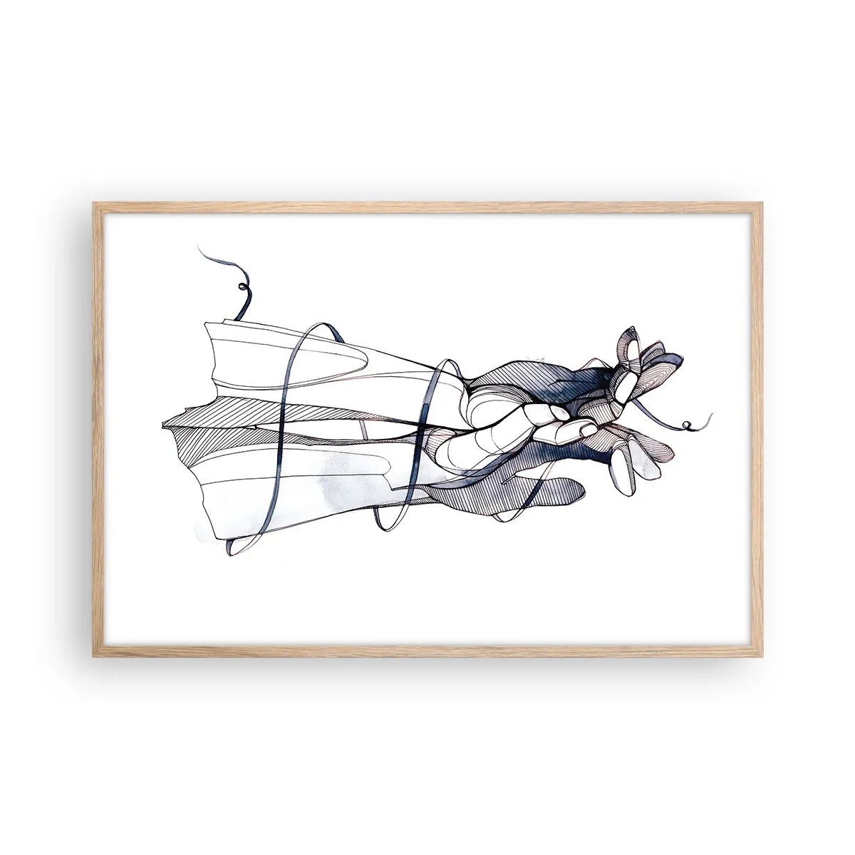 Poster in cornice rovere chiaro - Studio del tocco - 91x61 cm
