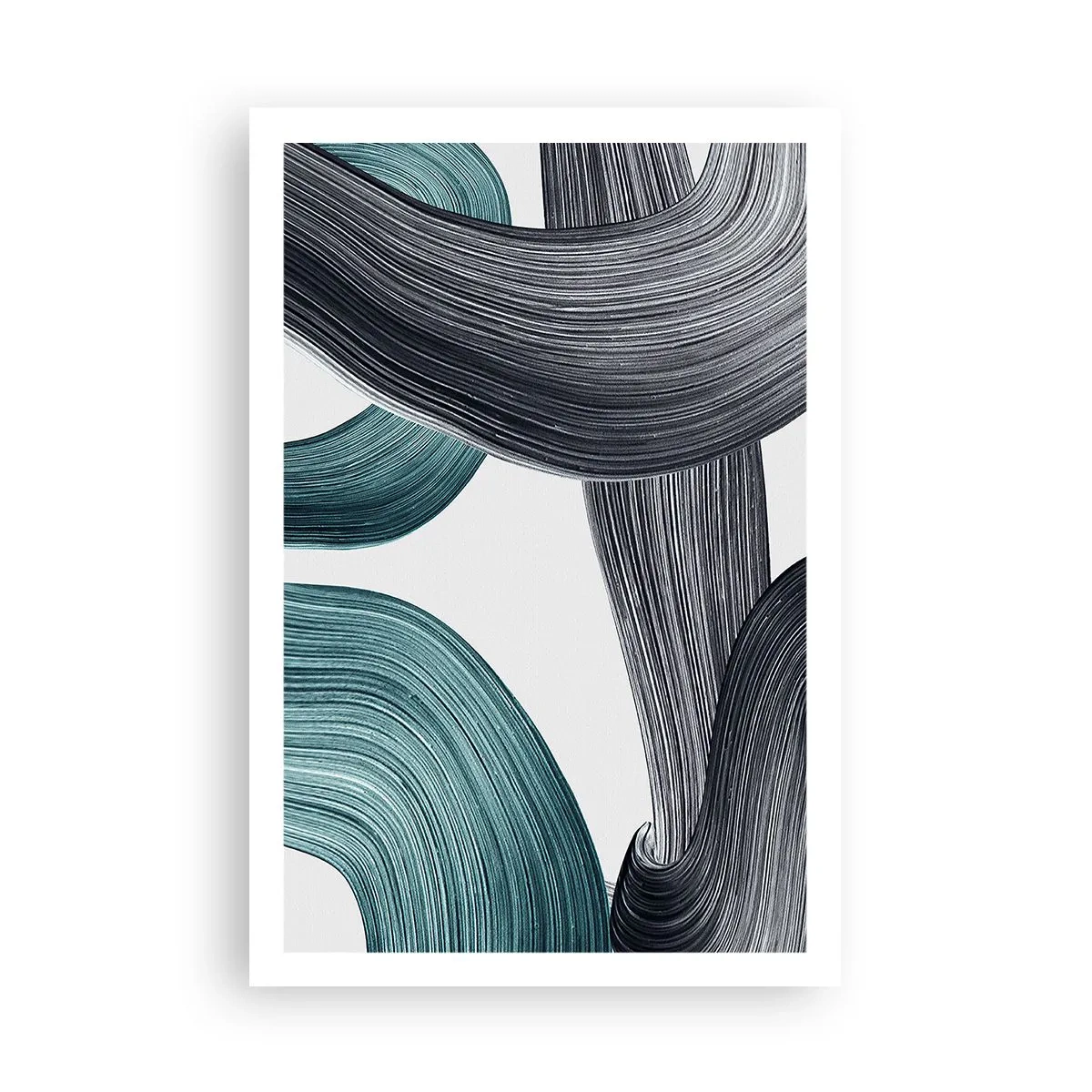 Poster - Tracce smeraldo e nero - 61x91 cm