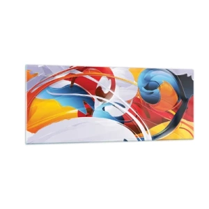 Quadro su vetro - La danza degli elementi - 100x40 cm