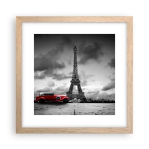Poster in cornice rovere chiaro - Non molto tempo fa a Parigi - 30x30 cm