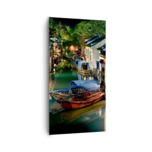 Quadro su tela - Stampe su Tela - Sera in una via cinese - 65x120 cm