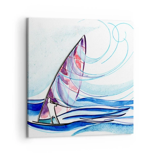 Quadro su tela - Stampe su Tela - Con il vento al ritmo delle onde - 50x50 cm