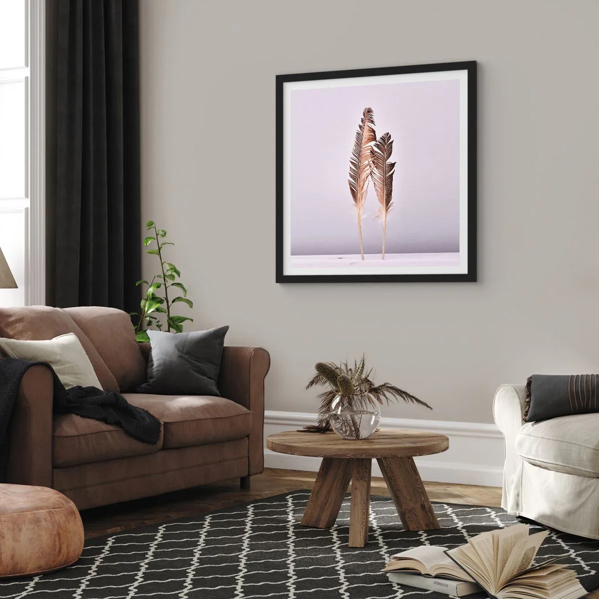 Poster in cornice nera - Contro il nulla - 60x60 cm