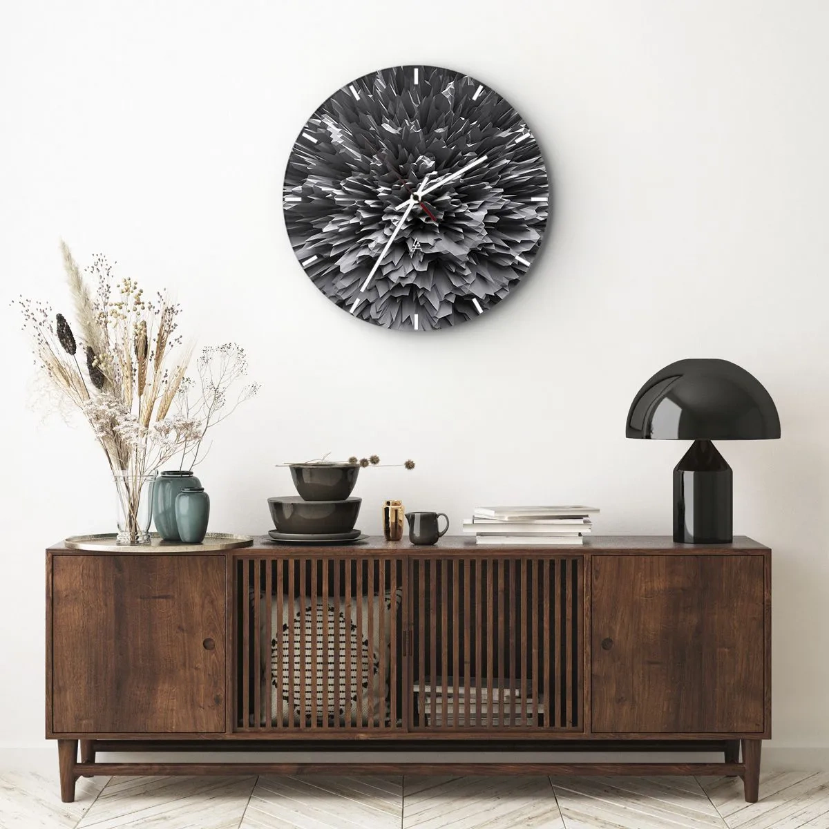 Orologio da parete - Orologio in Vetro - Spigolosità massima - 40x40 cm