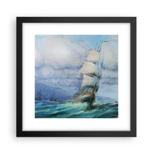 Poster in cornice nera - Con il vento in favore - 30x30 cm