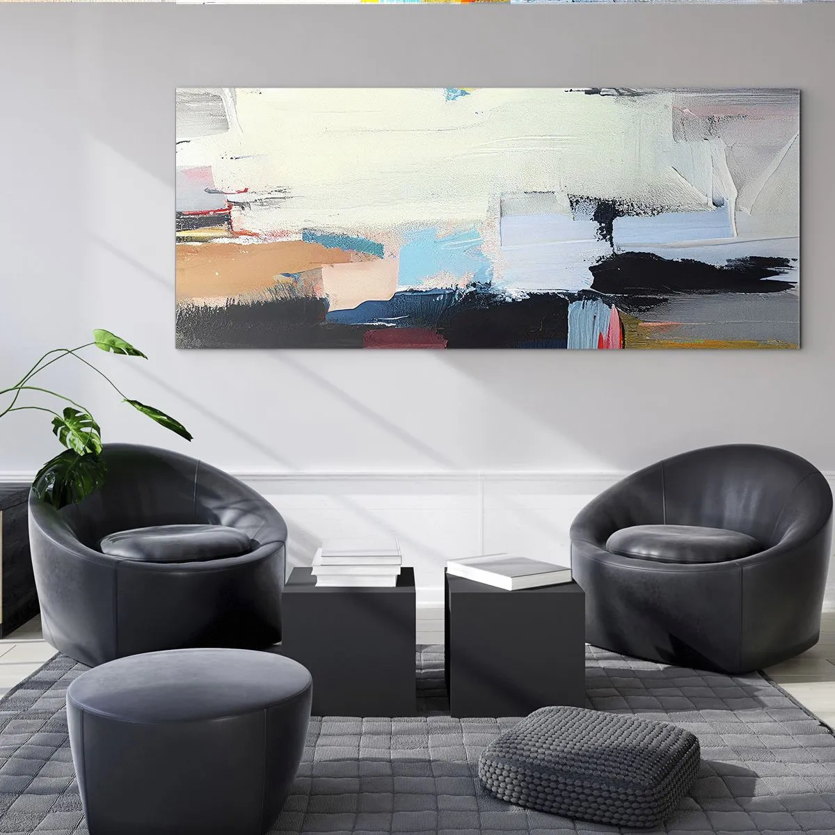 Quadro su vetro - C'è una logica? - 100x40 cm