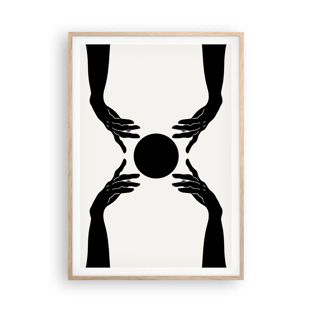 Poster in cornice rovere chiaro - Segno misterioso - 70x100 cm