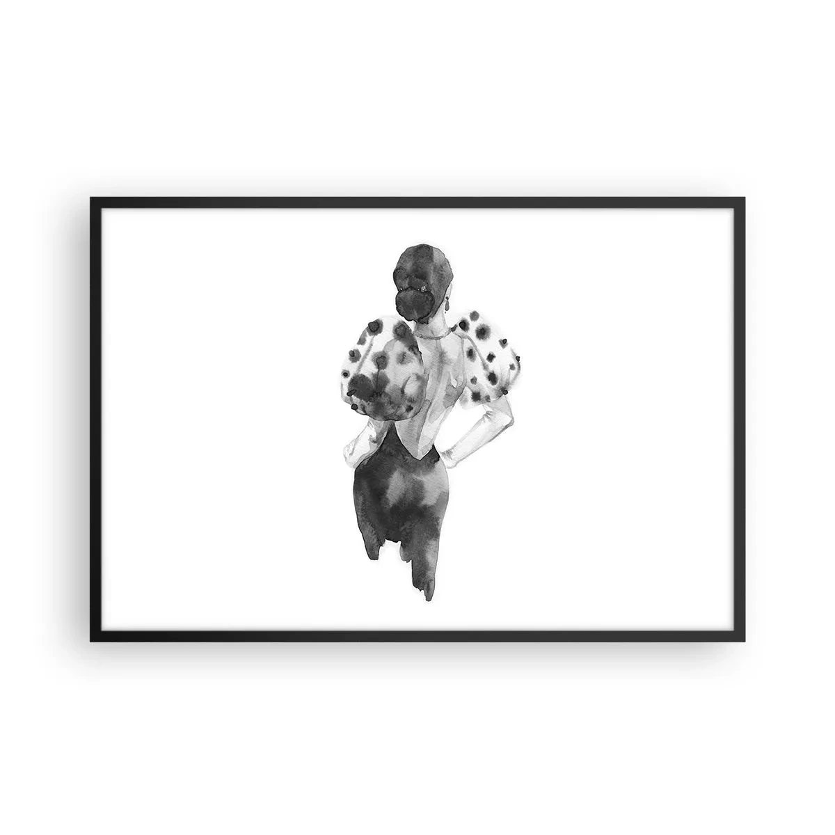 Poster in cornice nera - è passata accanto - 91x61 cm