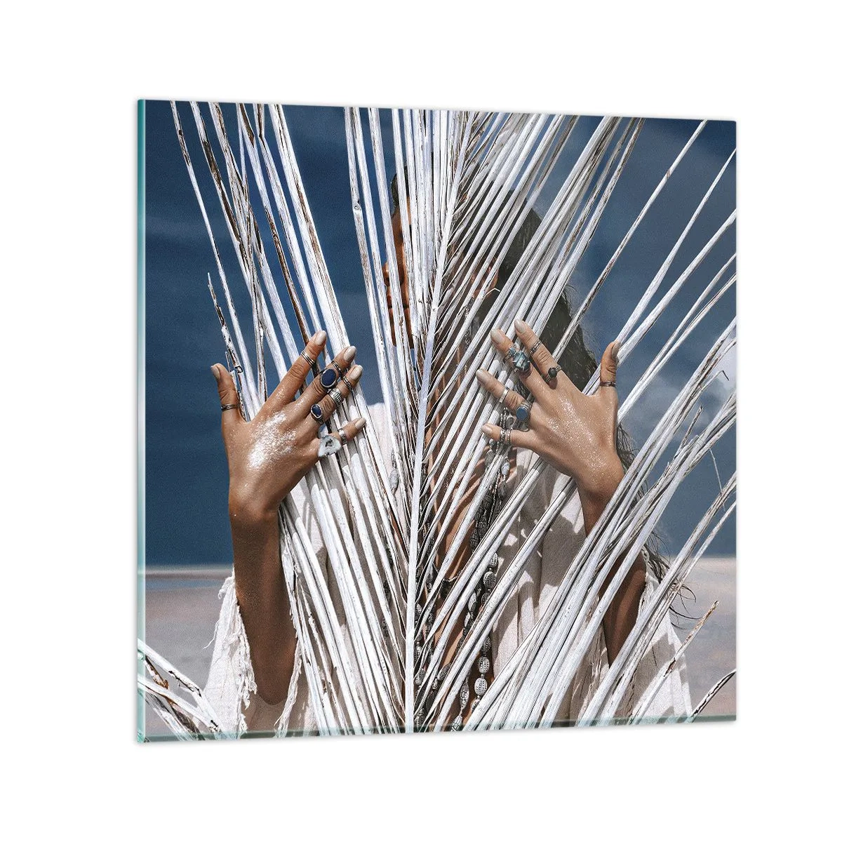 Quadro su vetro - La ragazza dello sciamano? - 40x40 cm