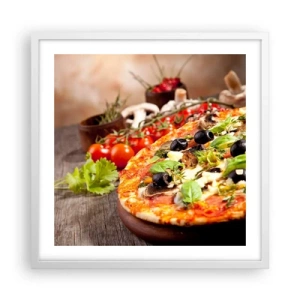 Poster in cornice bianca - Con ingredienti tellurici - 50x50 cm