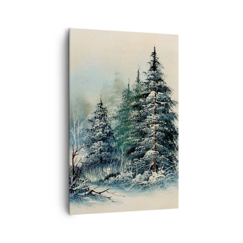 Quadro su tela - Stampe su Tela - Paesaggio invernale con alberi innevati - 80x120cm - Pronti al Natale - Decorazione murale moderna per soggiorno e camera da letto ARTTOR