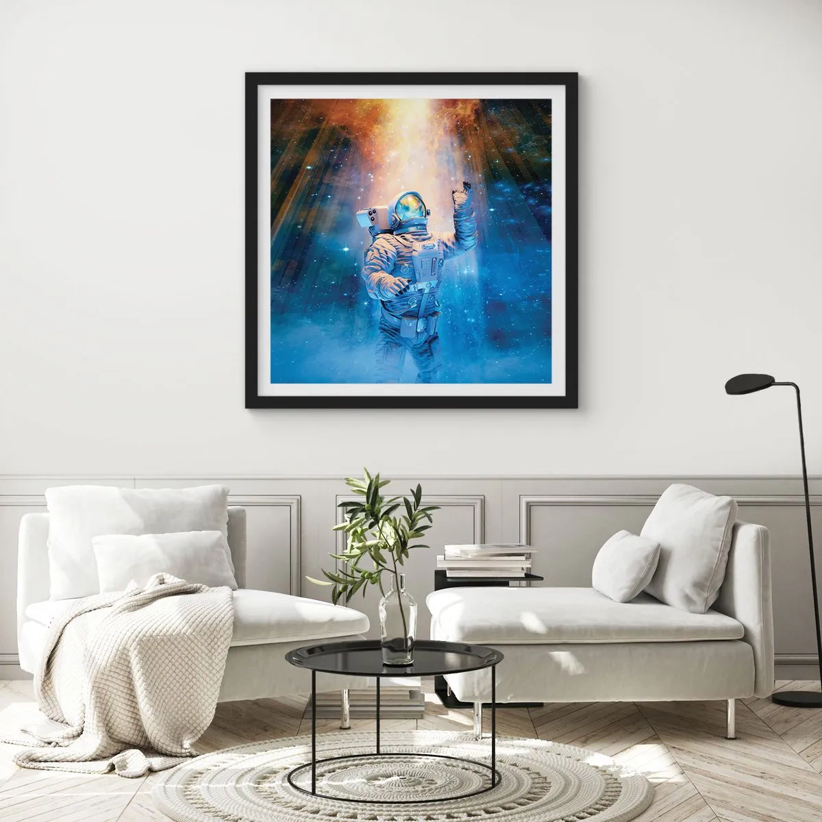 Poster in cornice nera - Finalmente alla meta - 50x50 cm