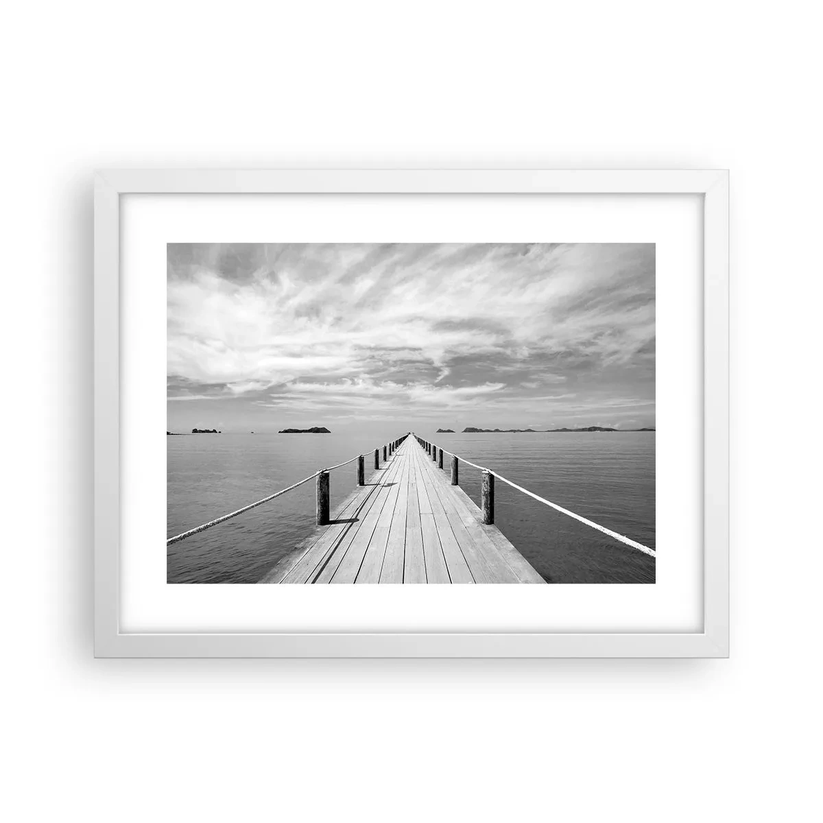 Poster in cornice bianca - Forse un viaggio... - 40x30 cm