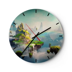 Orologio da parete - Orologio in Vetro - In mezzo al cielo: isole fortunate - 40x40 cm