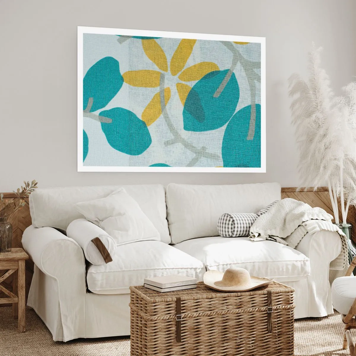 Poster - Tra le foglie azzurre - 40x30 cm