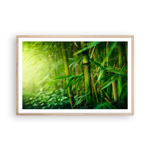 Poster in cornice rovere chiaro - Conoscere il verde in sé - 91x61 cm