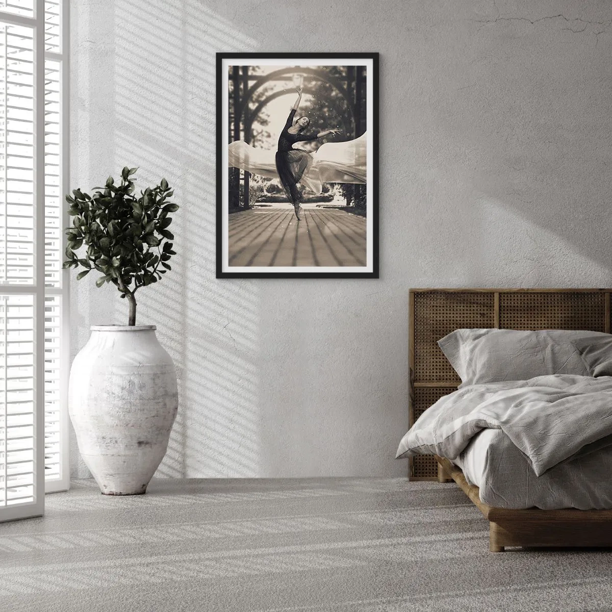 Poster in cornice nera - La danza dello spirito del giardino - 40x50 cm