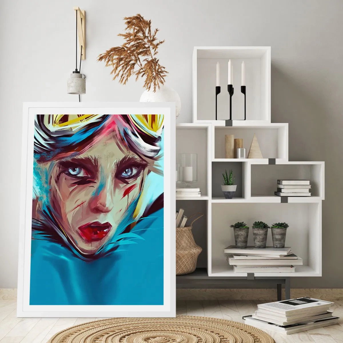 Poster in cornice bianca - La guerriera della strada - 30x40 cm