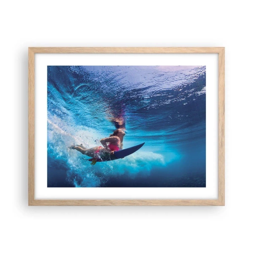 Poster in cornice rovere chiaro - La profondità della gioia - 50x40 cm