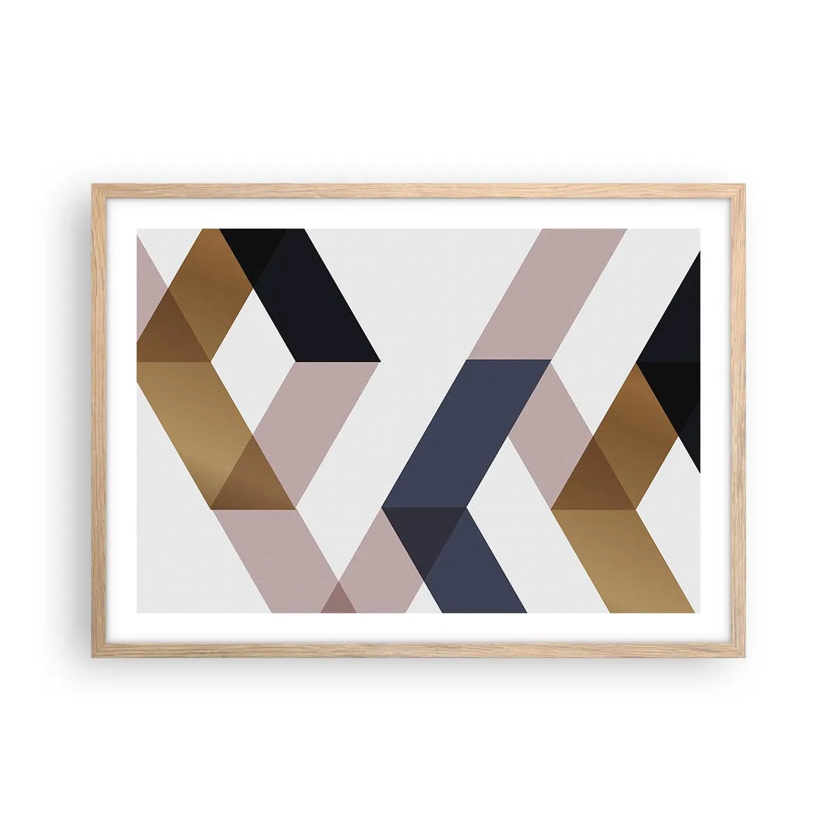 Poster in cornice rovere chiaro - Piani e angoli - 70x50 cm