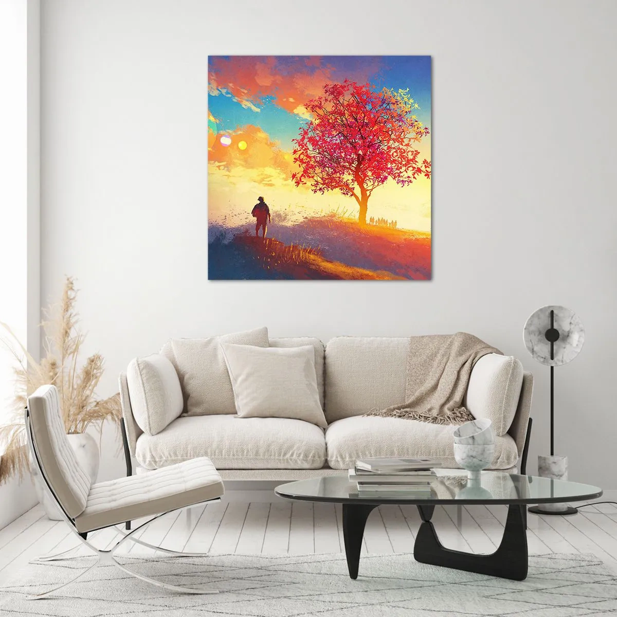 Quadro su vetro - Pellegrino alla meta - 60x60 cm