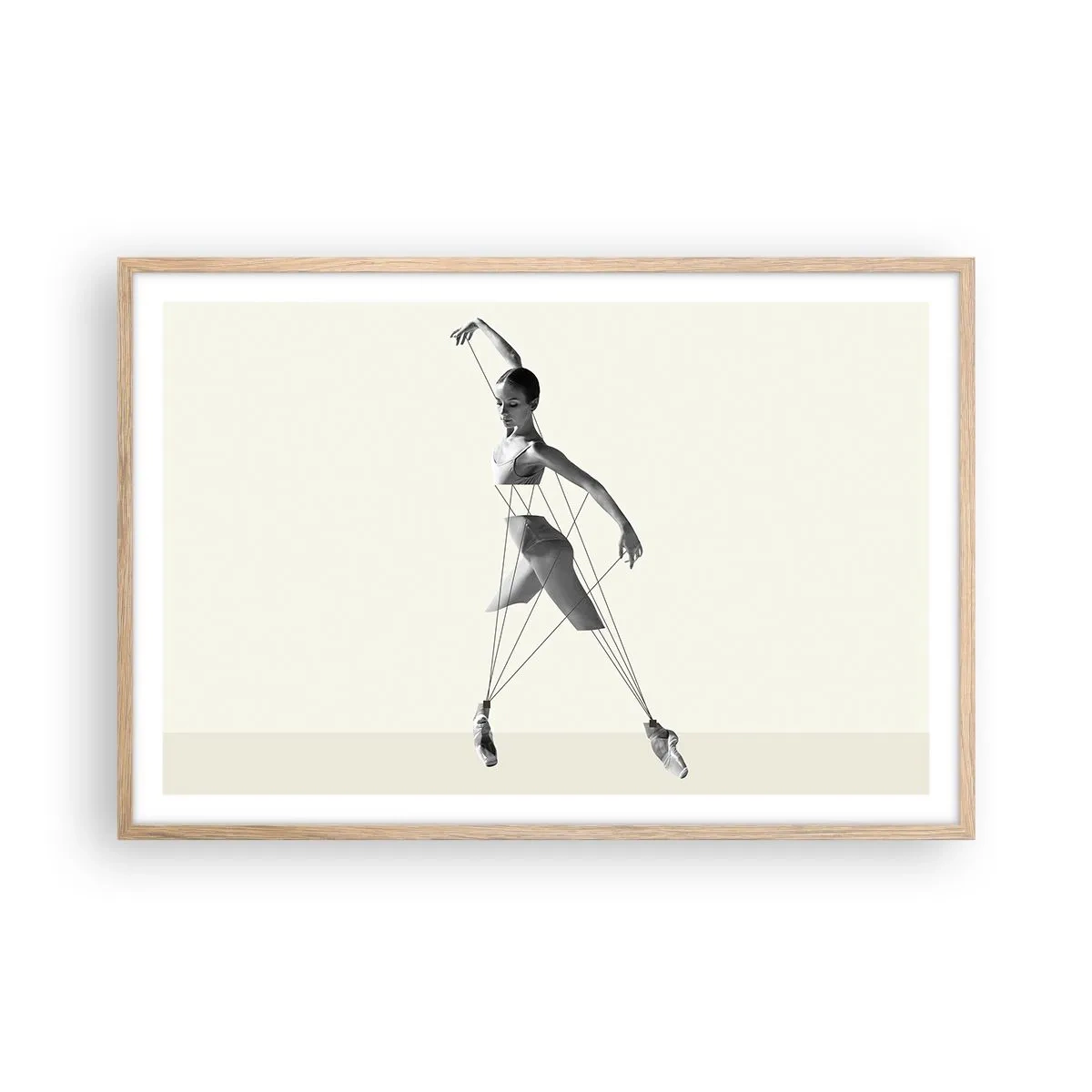 Poster in cornice rovere chiaro - Nel teatro del mondo - 91x61 cm