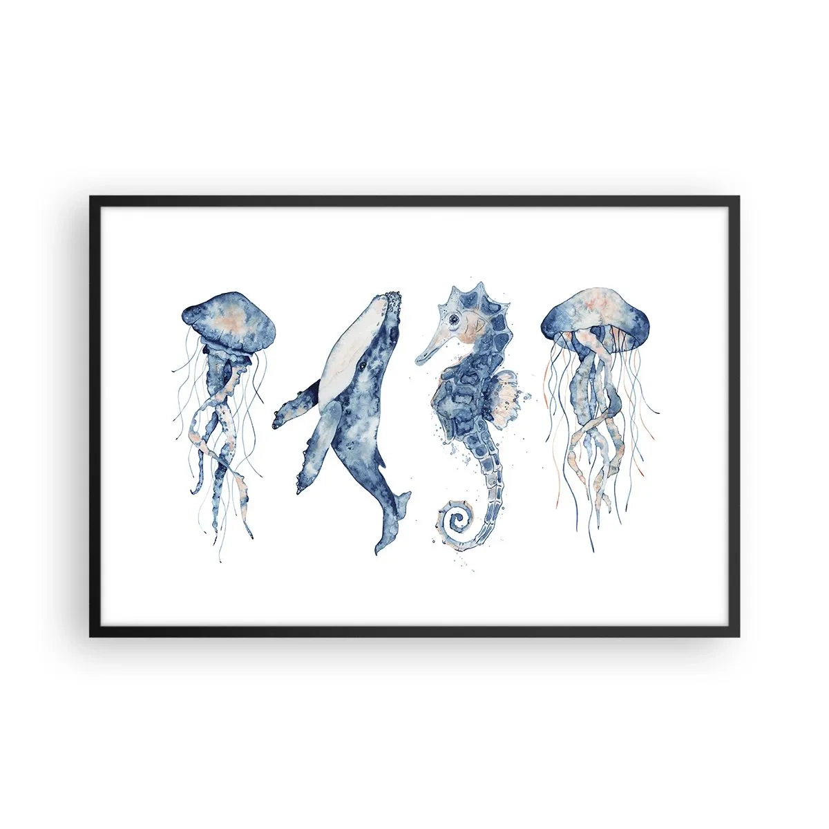 Poster in cornice nera - Meraviglie del mare - 91x61 cm