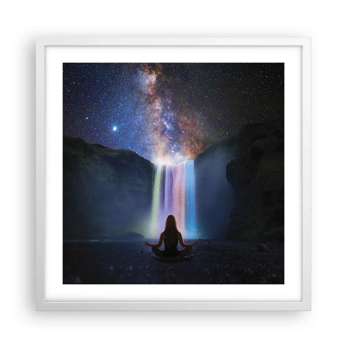 Poster in cornice bianca - Armonia assoluta - 50x50 cm