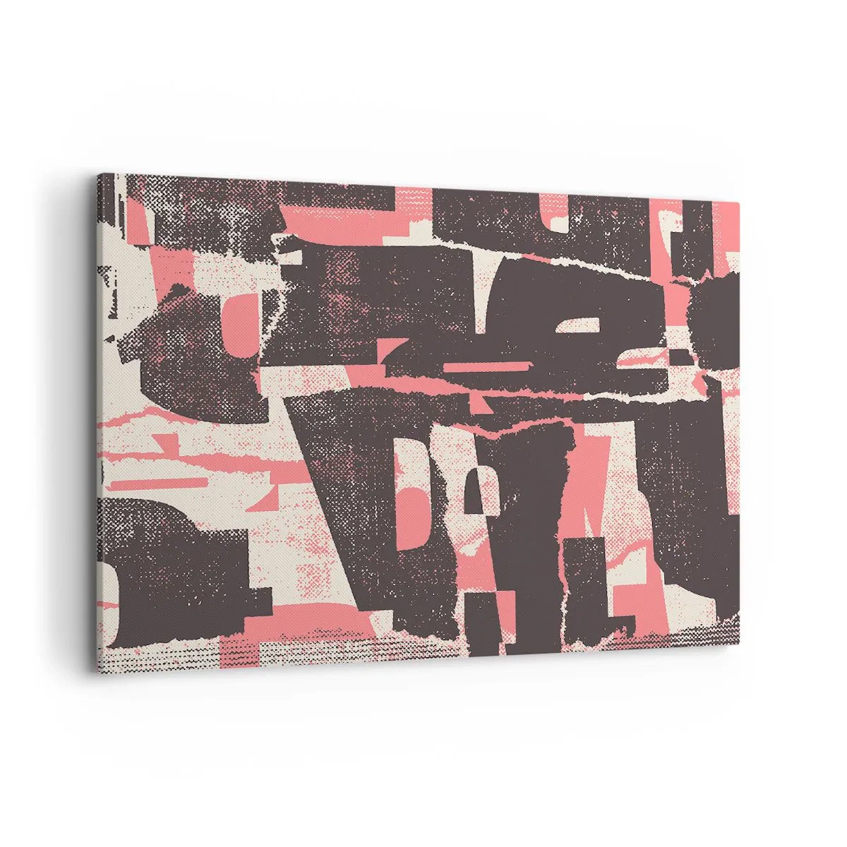 Quadro su tela - Stampe su Tela - Una composizione astratta nei toni del rosa e del marrone. - 100x70cm - Tutto il rumore - Decorazione murale moderna per soggiorno e camera da letto ARTTOR