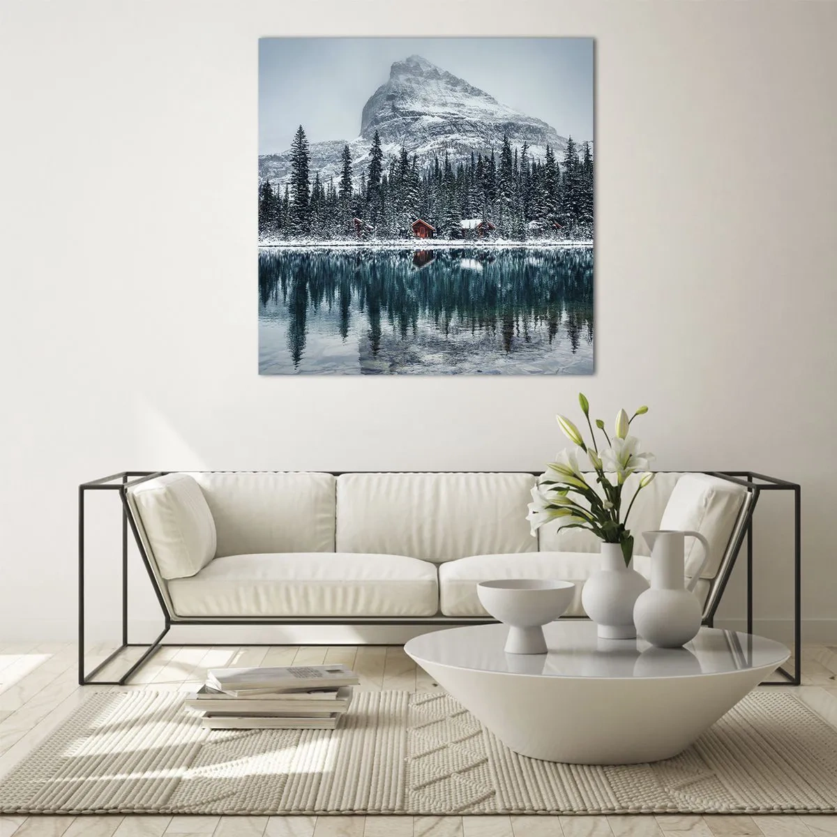 Quadro su vetro - Rifugio canadese - 70x70 cm