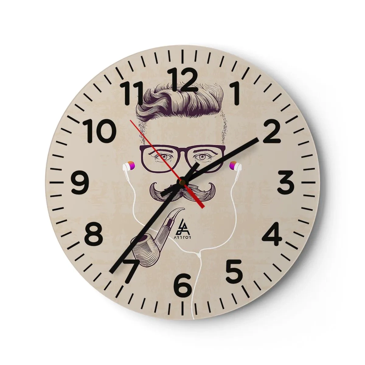 Orologio da parete - Orologio in Vetro - Un vero uomo? - 40x40 cm