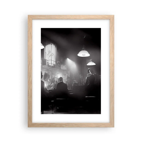 Poster in cornice rovere chiaro - Nell'atmosfera jazz - 30x40 cm