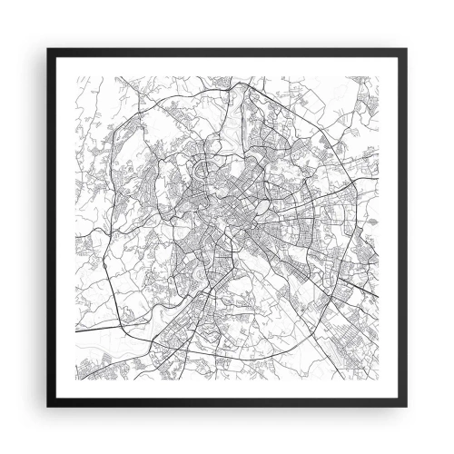 Poster in cornice nera - L'anello romano - 60x60 cm