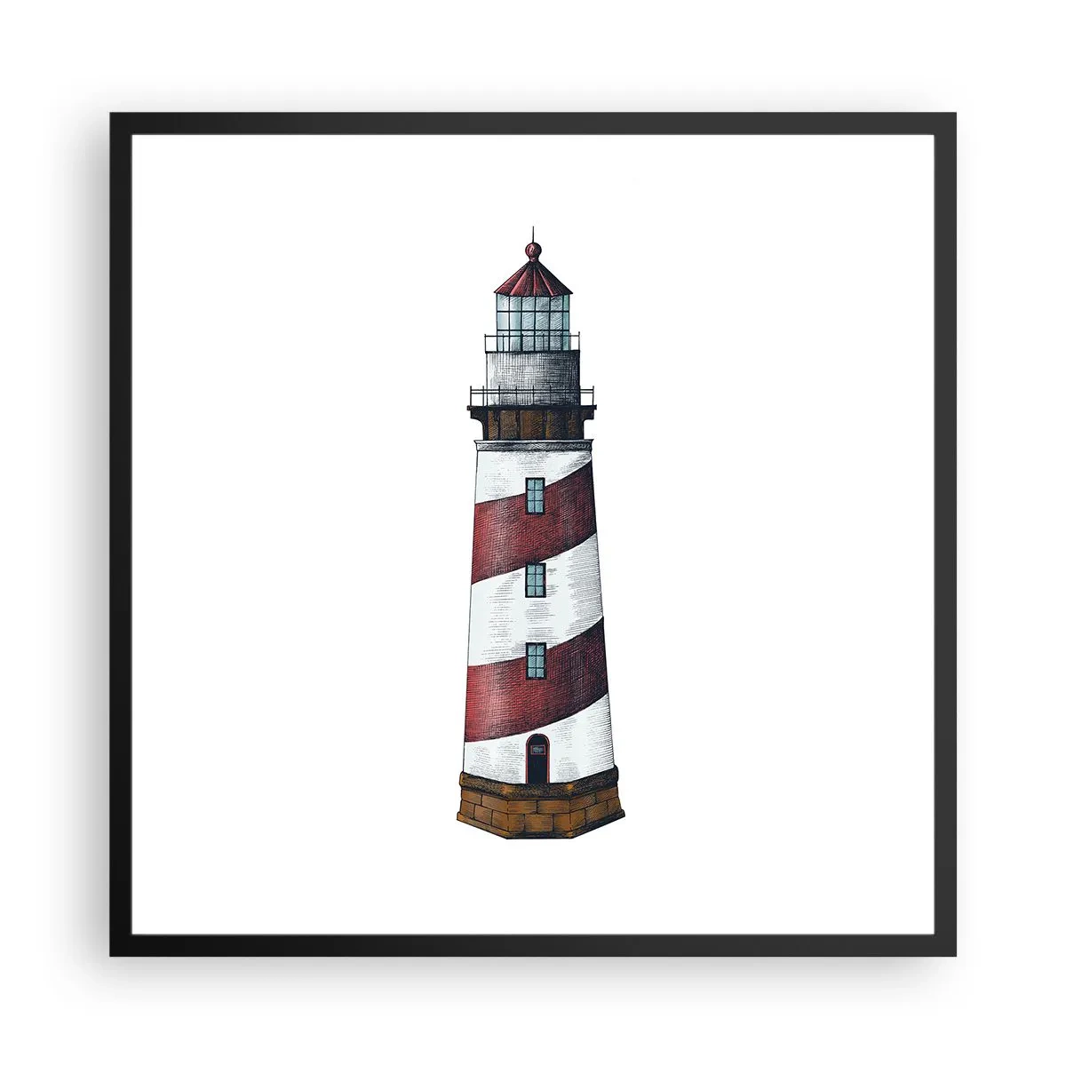 Poster in cornice nera - Sempre di guardia - 60x60 cm