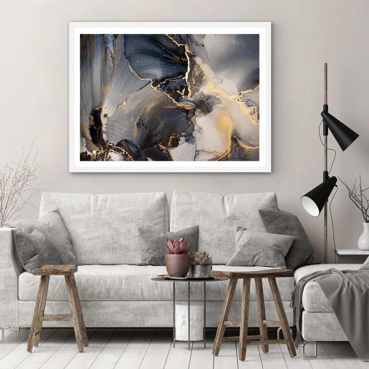 Poster in cornice bianca - Vita di pietra - 50x40 cm