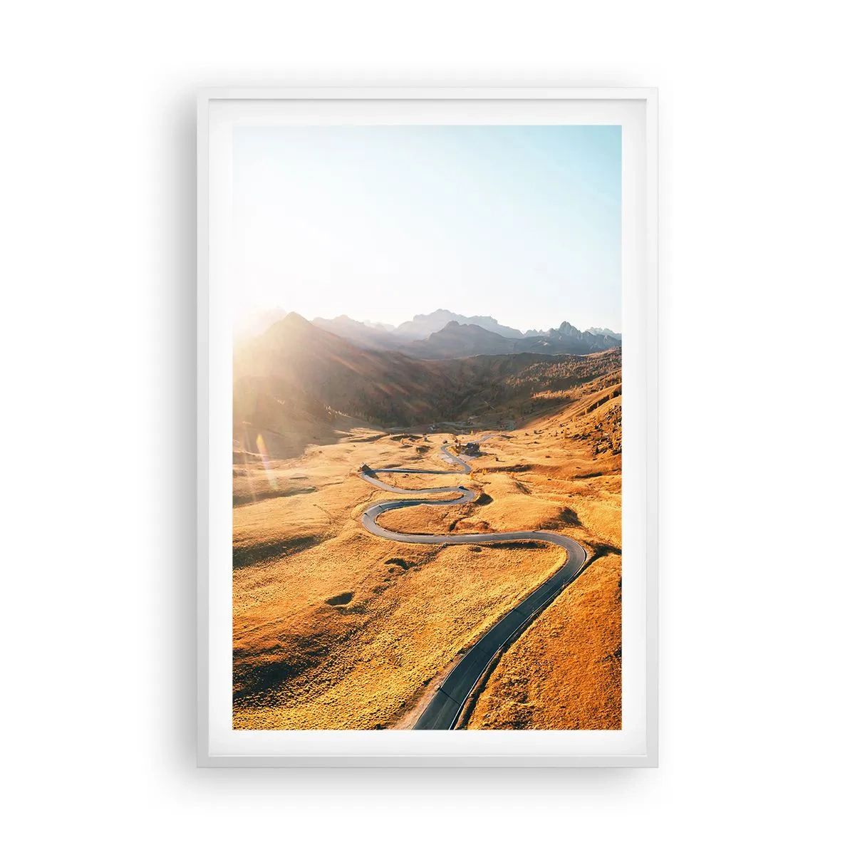 Poster in cornice bianca - Nella valle dorata - 61x91 cm