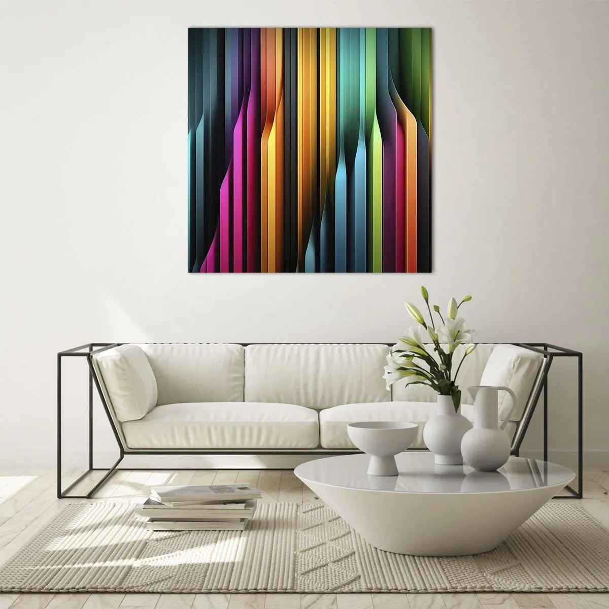 Quadro su vetro - Organi di luce - 50x50 cm