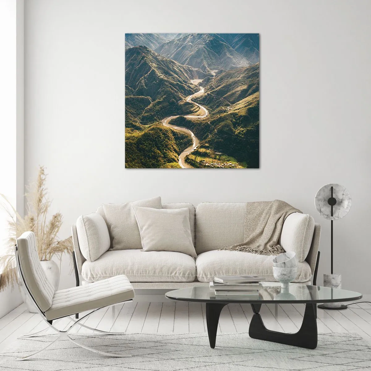 Quadro su vetro - Direttamente dal cuore dei monti - 70x70 cm